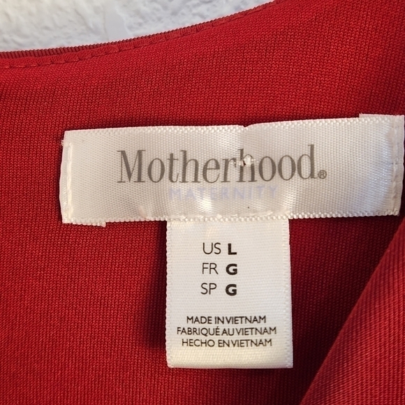 MOTHERHOOD Maternity Red Dress Size: L - Picture 10 of 10
